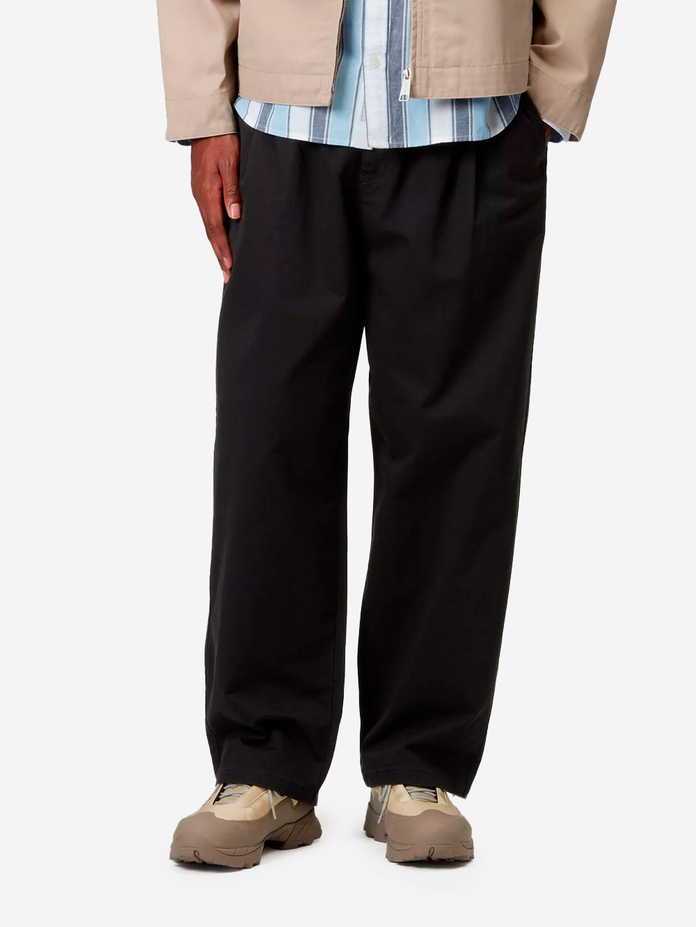 CARHARTT WIP Pantaloni neri 'Marv' con pinces Nero Urbanstaroma