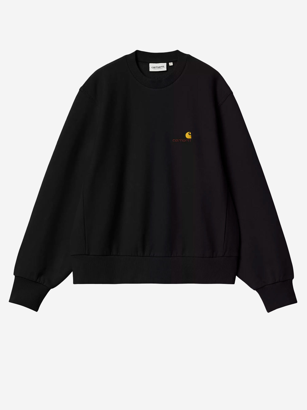 CARHARTT WIP W Felpa boxy fit American Script nera Nero Urbanstaroma