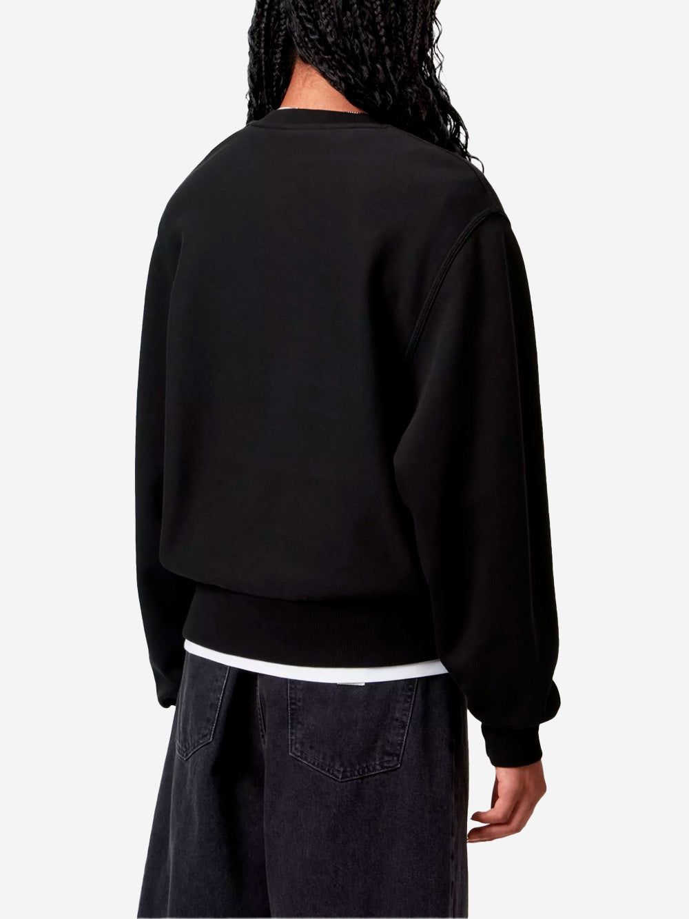 CARHARTT WIP W Felpa boxy fit American Script nera Nero Urbanstaroma