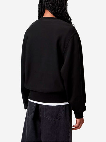 CARHARTT WIP W Felpa boxy fit American Script nera Nero