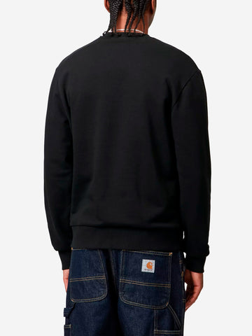 CARHARTT WIP Felpa nera con ricamo Script Nero