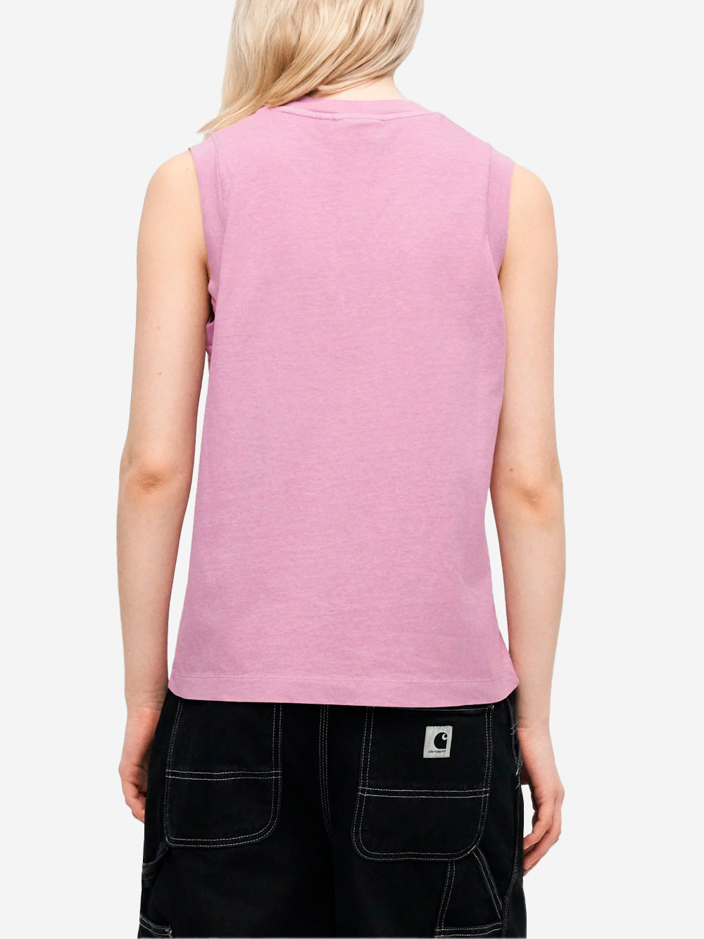CARHARTT WIP W Nelson A-shirt rosa con etichetta quadrata Rosa Urbanstaroma