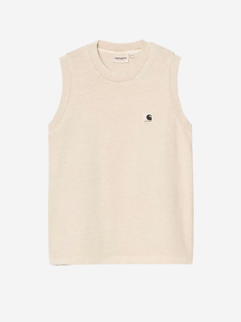 CARHARTT WIP W Nelson A-shirt beige con etichetta quadrata Beige Urbanstaroma