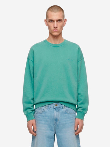 CARHARTT WIP Felpa girocollo tinta in capo verde 'Benton' Verde