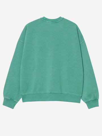 CARHARTT WIP Felpa girocollo tinta in capo verde 'Benton' Verde