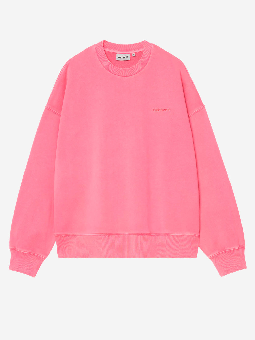 CARHARTT WIP Felpa girocollo rosa tinta in capo 'Benton' Rosa Urbanstaroma
