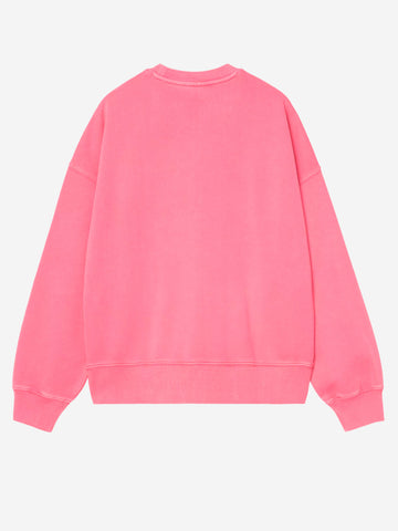 CARHARTT WIP Felpa girocollo rosa tinta in capo 'Benton' Rosa