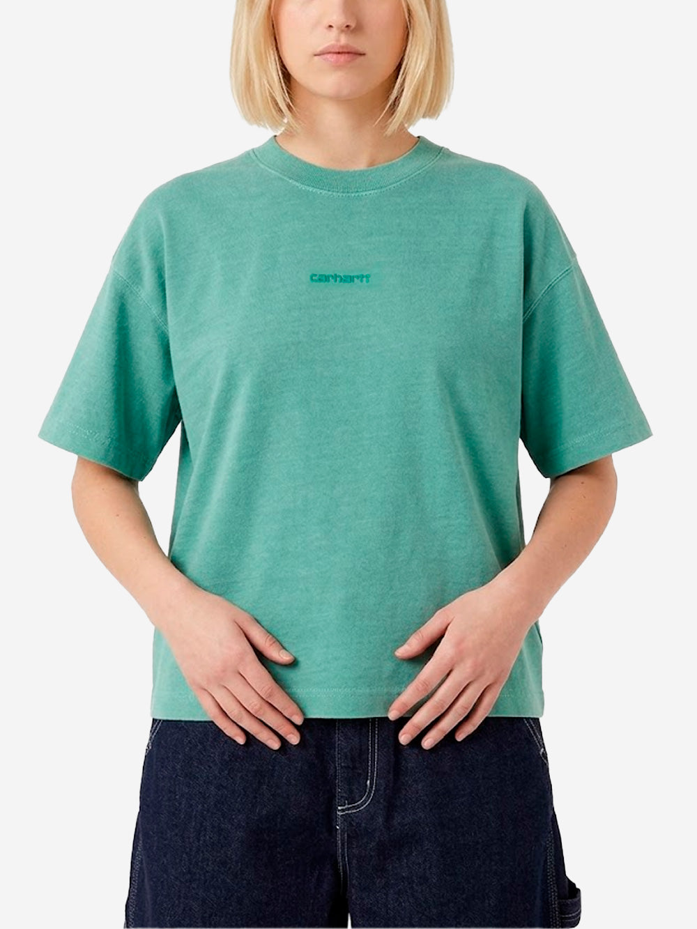 CARHARTT WIP W' T-shirt verde S/S Benton Verde Urbanstaroma
