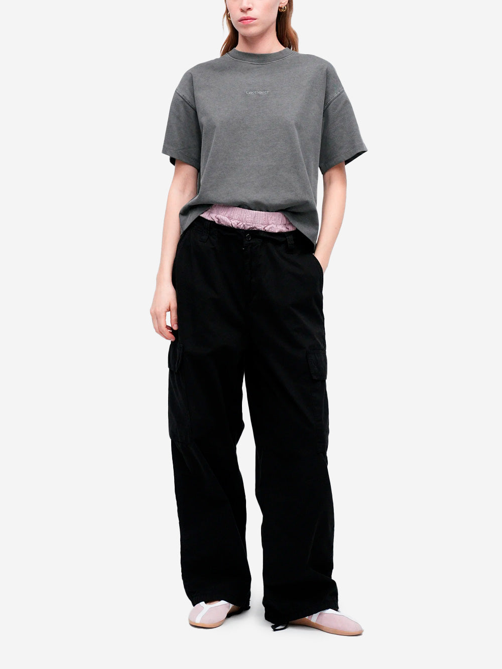 CARHARTT WIP W' T-shirt grigia S/S Benton Grigio Urbanstaroma