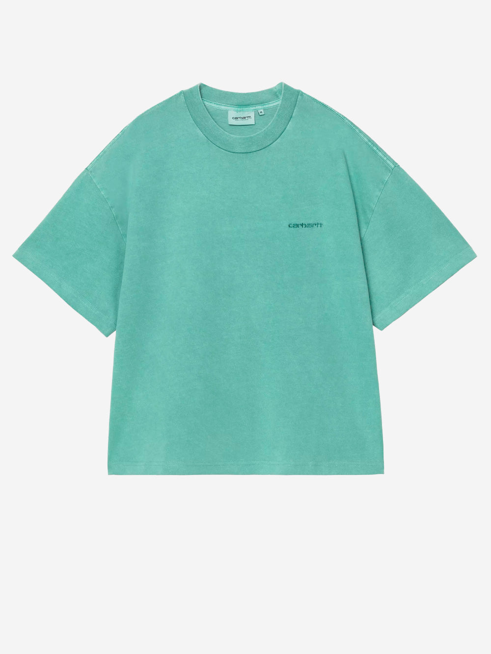 CARHARTT WIP T-shirt S/S 'Benton' verde boxy fit Verde Urbanstaroma