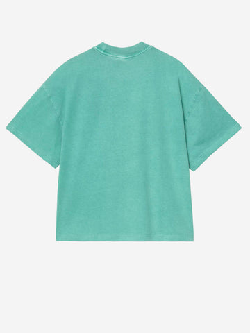 CARHARTT WIP T-shirt S/S 'Benton' verde boxy fit Verde
