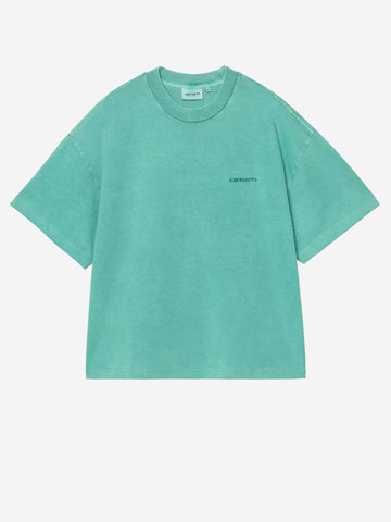 CARHARTT WIP T-shirt S/S 'Benton' verde boxy fit Verde