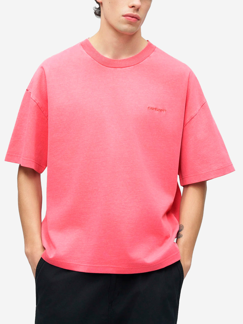 CARHARTT WIP T-shirt S/S 'Benton' rosa boxy fit Rosa Urbanstaroma