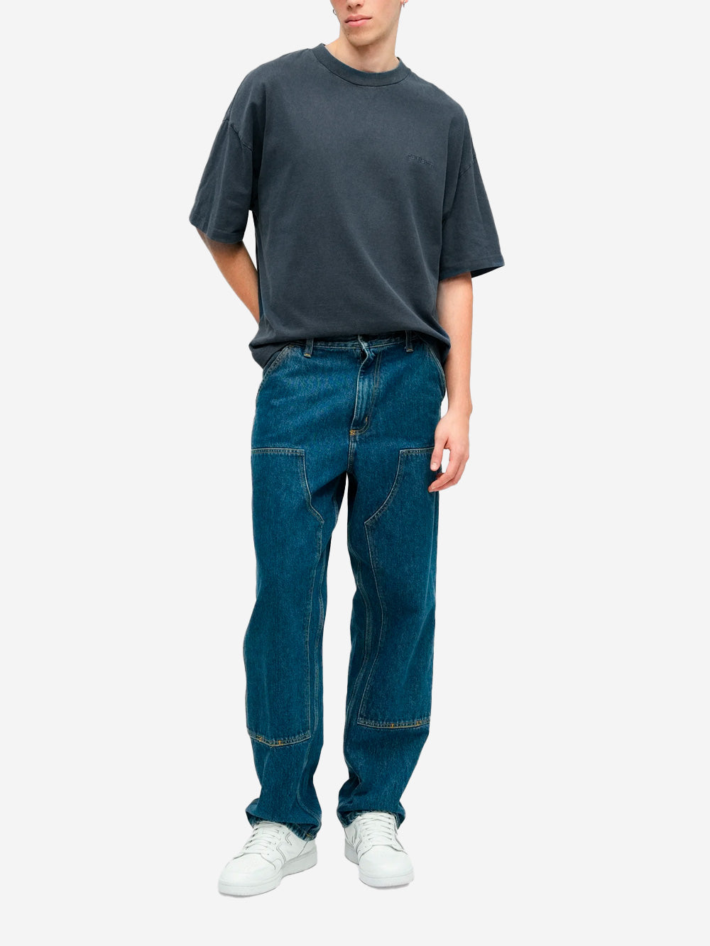 CARHARTT WIP T-shirt S/S 'Benton' grigia boxy fit Grigio Urbanstaroma