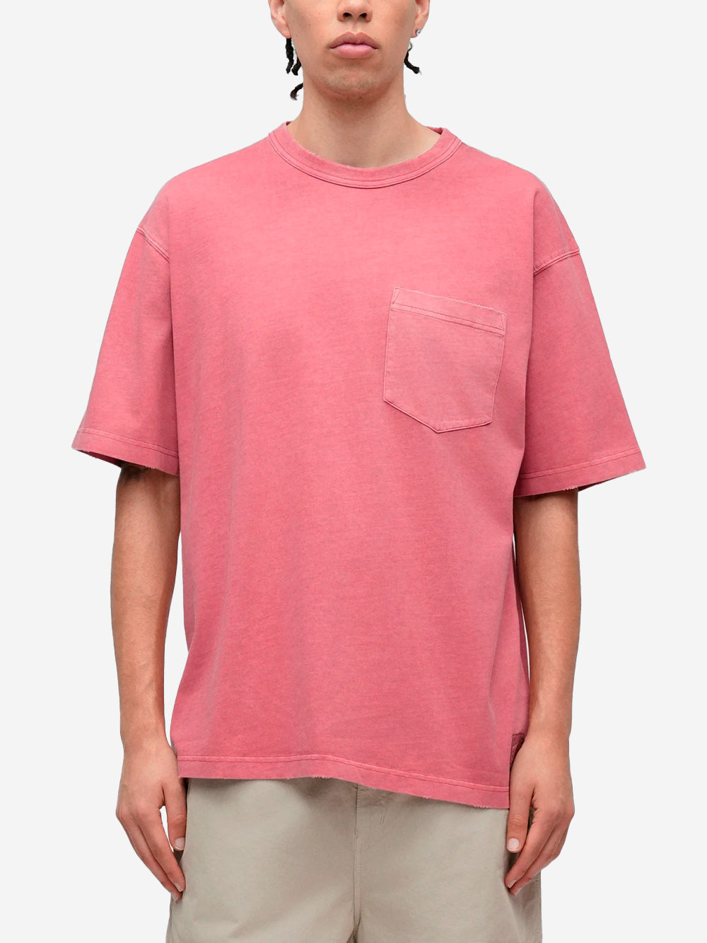 CARHARTT WIP T-shirt distressed rosa 'Torion' Pocket Marrone Urbanstaroma