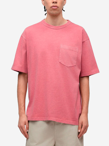 CARHARTT WIP T-shirt distressed rosa 'Torion' Pocket Marrone