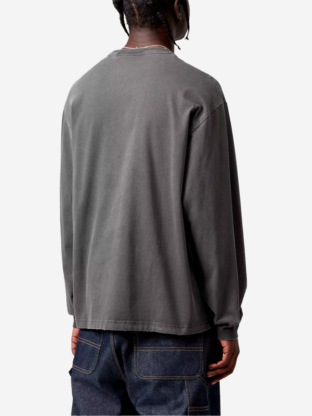 CARHARTT WIP T-Shirt distressed a manica lunga 'Torion' con tasca Nero Urbanstaroma