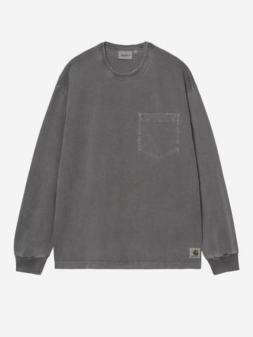 CARHARTT WIP T-Shirt distressed a manica lunga 'Torion' con tasca Nero