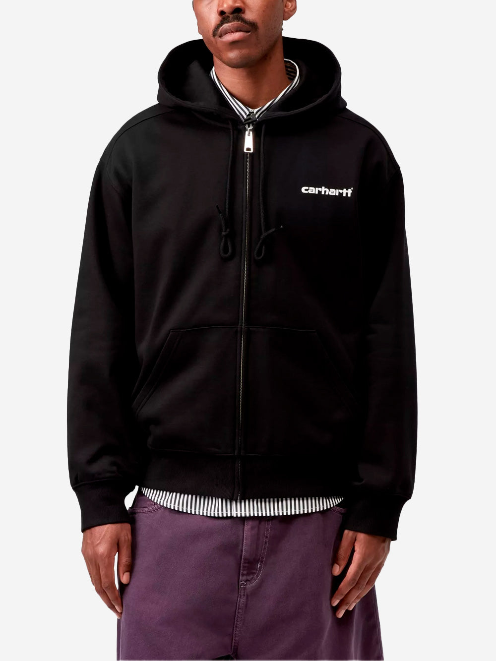 CARHARTT WIP Felpa con cappuccio Hooded Archive Lines Jacket Nero Urbanstaroma