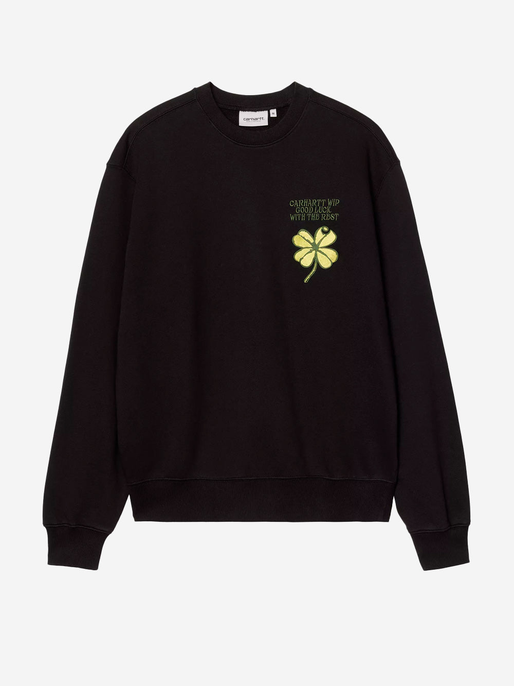 CARHARTT WIP Felpa con ricamo grafico quadrifoglio Nero Urbanstaroma