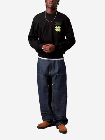 CARHARTT WIP Felpa con ricamo grafico quadrifoglio Nero