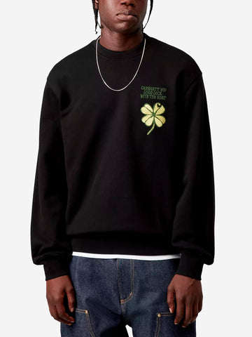 CARHARTT WIP Felpa con ricamo grafico quadrifoglio Nero