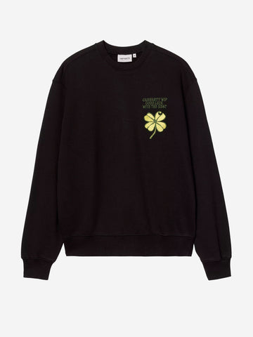 CARHARTT WIP Felpa con ricamo grafico quadrifoglio Nero