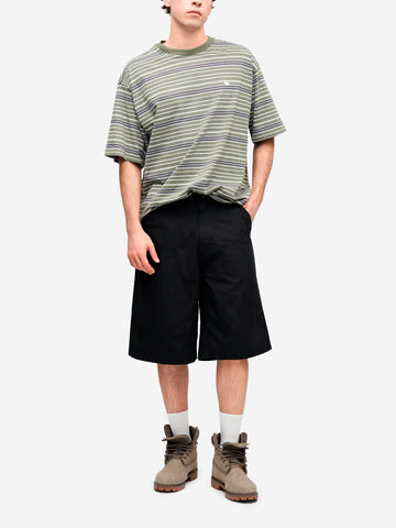 CARHARTT WIP Shorts neri 'Postal Double Knee' Nero