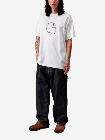 CARHARTT WIP T-shirt bianca S/S 'Barbwire' Bianco