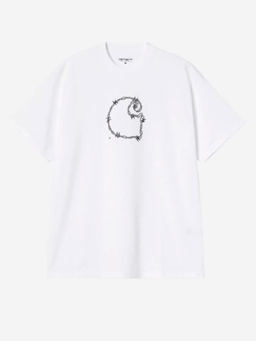 CARHARTT WIP T-shirt bianca S/S 'Barbwire' Bianco