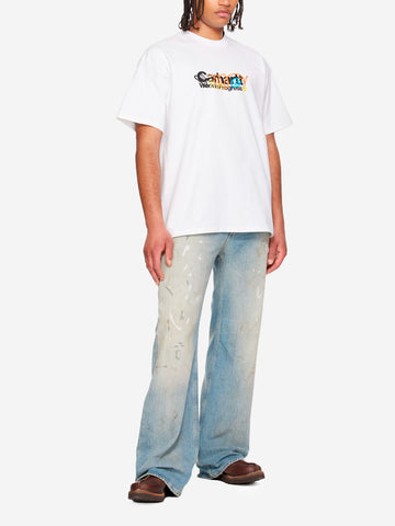 CARHARTT WIP T-shirt bianca S/S 'Primary' con grafiche Bianco