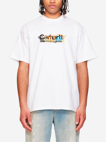 CARHARTT WIP T-shirt bianca S/S 'Primary' con grafiche Bianco