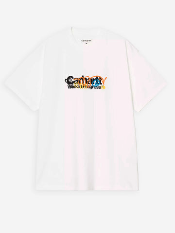 CARHARTT WIP T-shirt bianca S/S 'Primary' con grafiche Bianco
