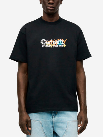CARHARTT WIP T-shirt nera S/S 'Primary' con grafiche Nero