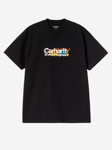CARHARTT WIP T-shirt nera S/S 'Primary' con grafiche Nero