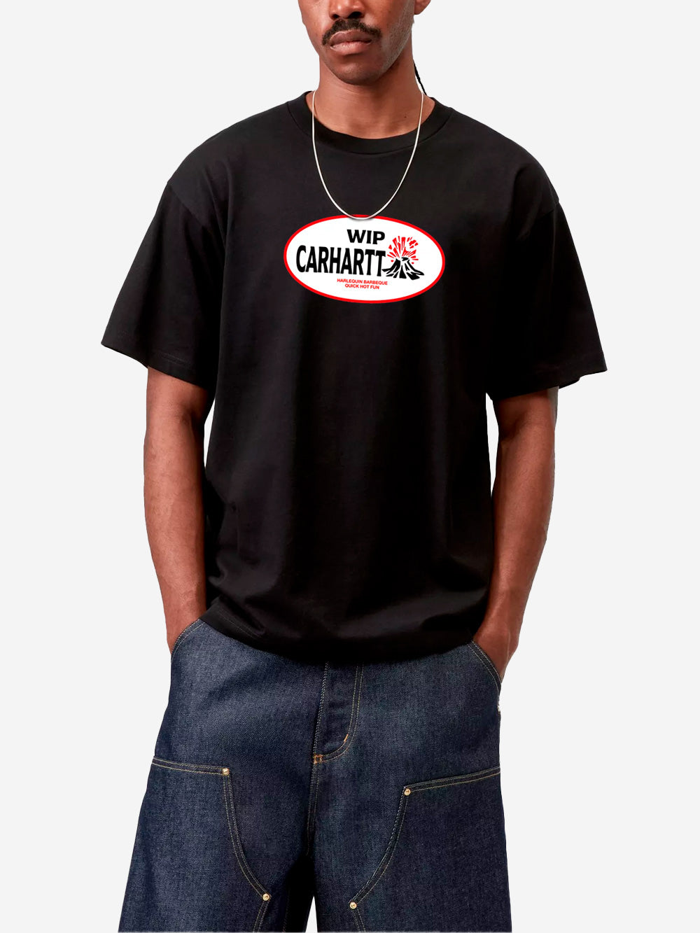 CARHARTT WIP T-shirt nera S/S 'Harlequin BBQ' Nero Urbanstaroma