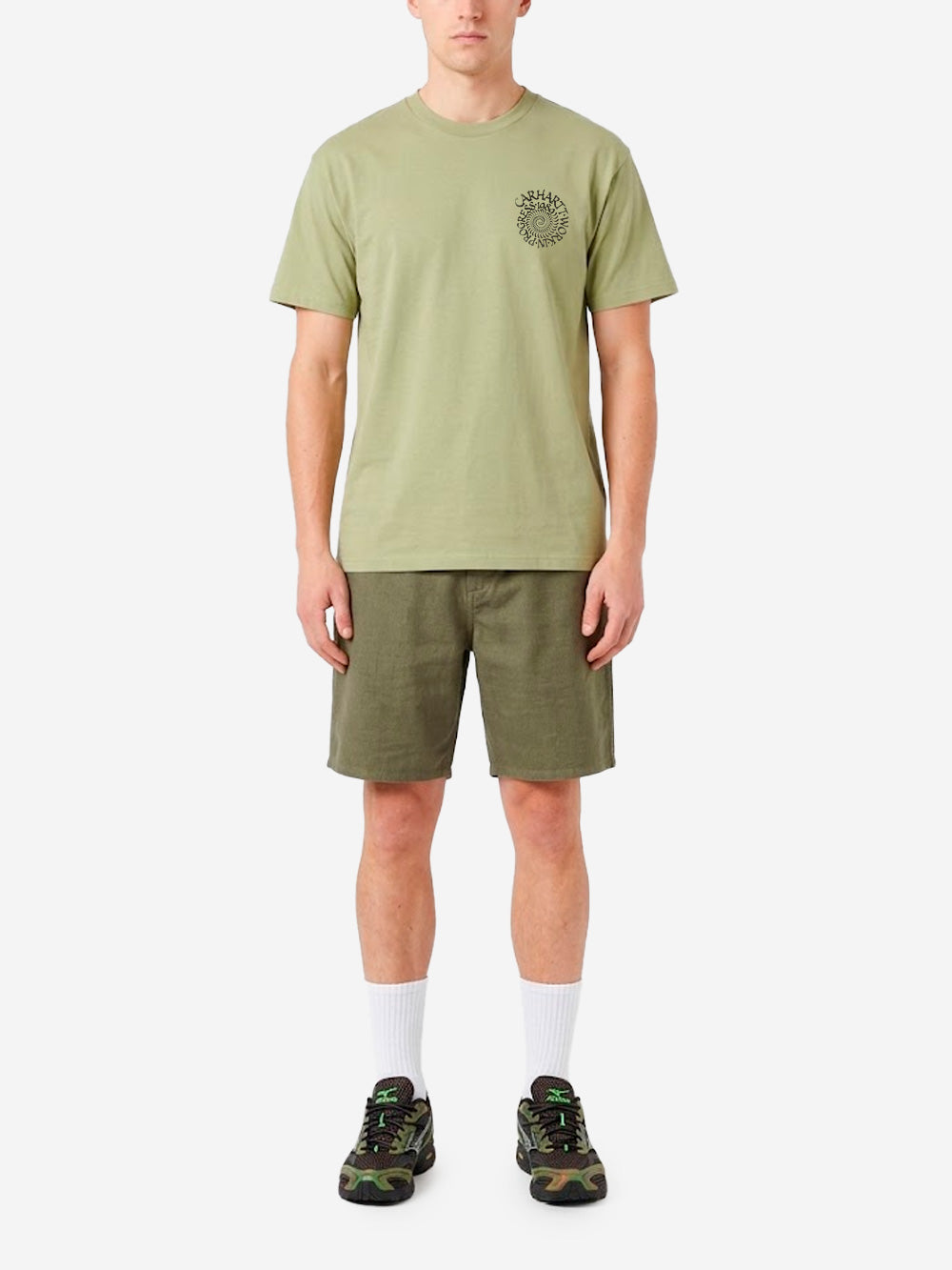 CARHARTT WIP T-shirt verde con grafica S/S Spirals Verde Urbanstaroma