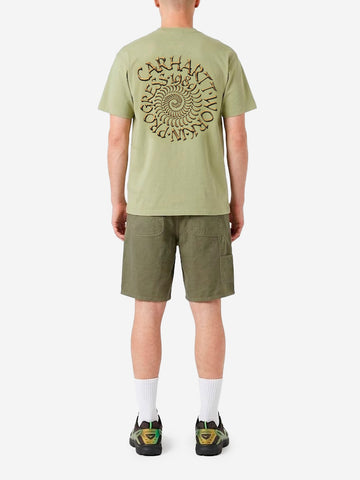 CARHARTT WIP T-shirt verde con grafica S/S Spirals Verde