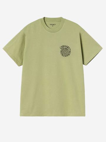 CARHARTT WIP T-shirt verde con grafica S/S Spirals Verde
