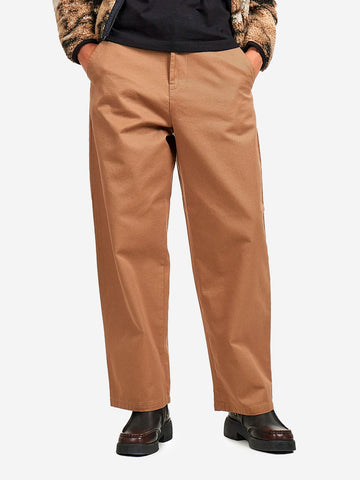 CARHARTT WIP W Pantaloni a gamba ampia Brady in twill di cotone Beige