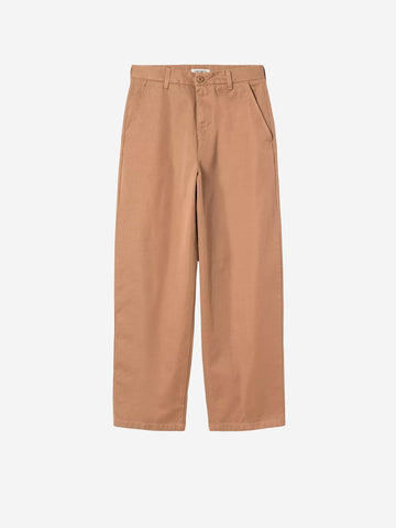 CARHARTT WIP W Pantaloni a gamba ampia Brady in twill di cotone Beige
