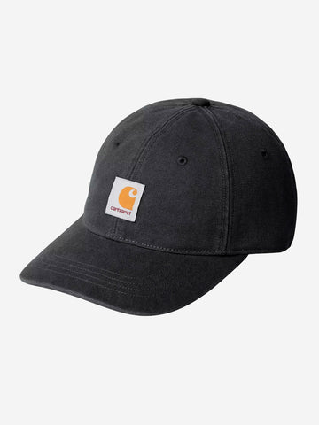 CARHARTT WIP Canvas cap nero stone washed Nero