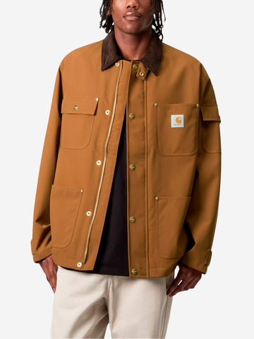 CARHARTT WIP Giacca 'Clapton' marrone con rivetti Marrone