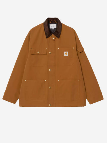 CARHARTT WIP Giacca 'Clapton' marrone con rivetti Marrone