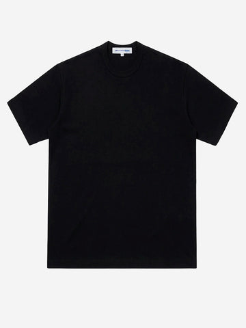 COMME DES GARCONS SHIRT T-shirt in jersey di cotone nera con logo CDG sul retro Nero