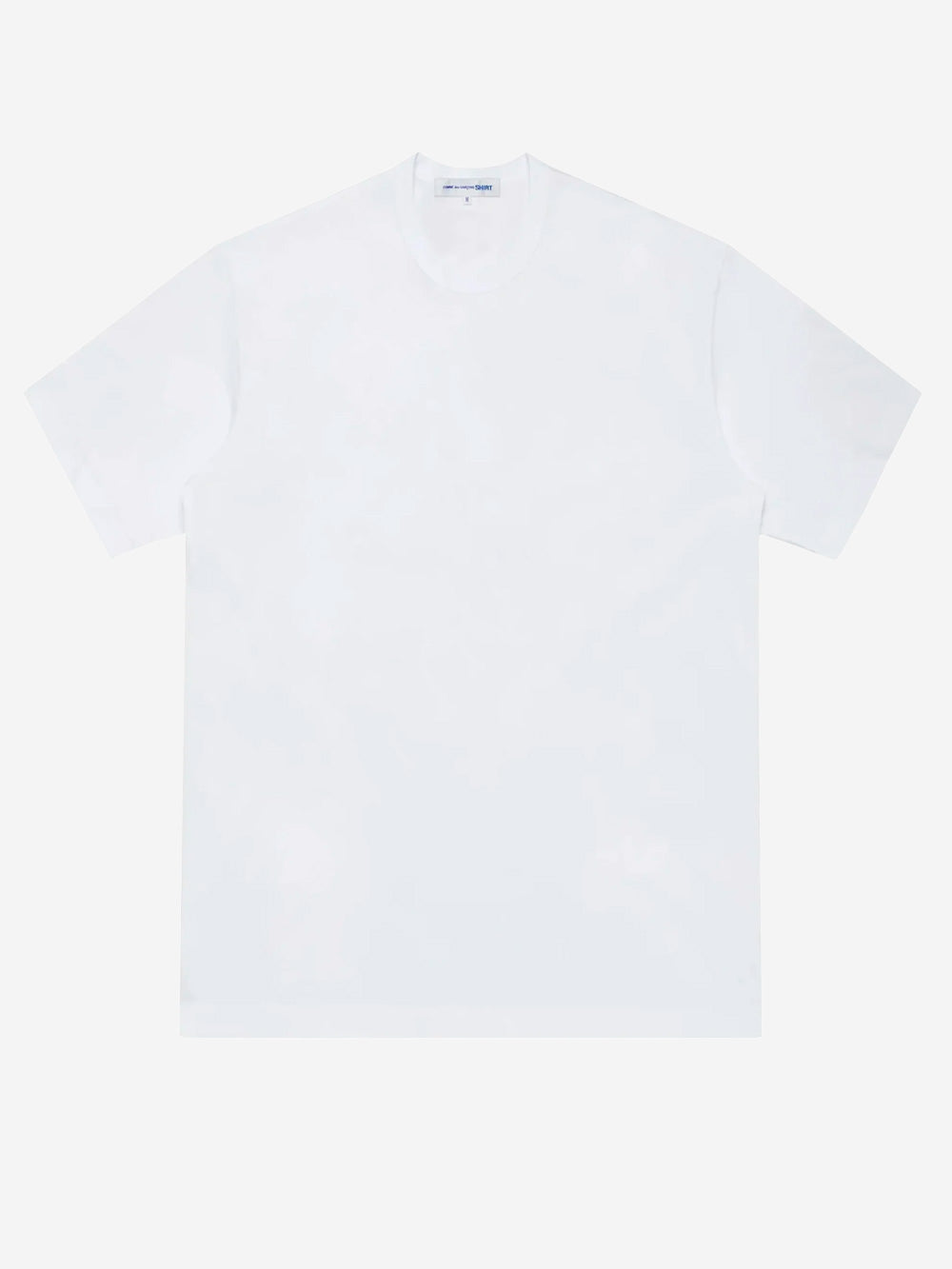 COMME DES GARCONS SHIRT T-shirt in jersey di cotone bianca con logo CDG sul retro Bianco Urbanstaroma
