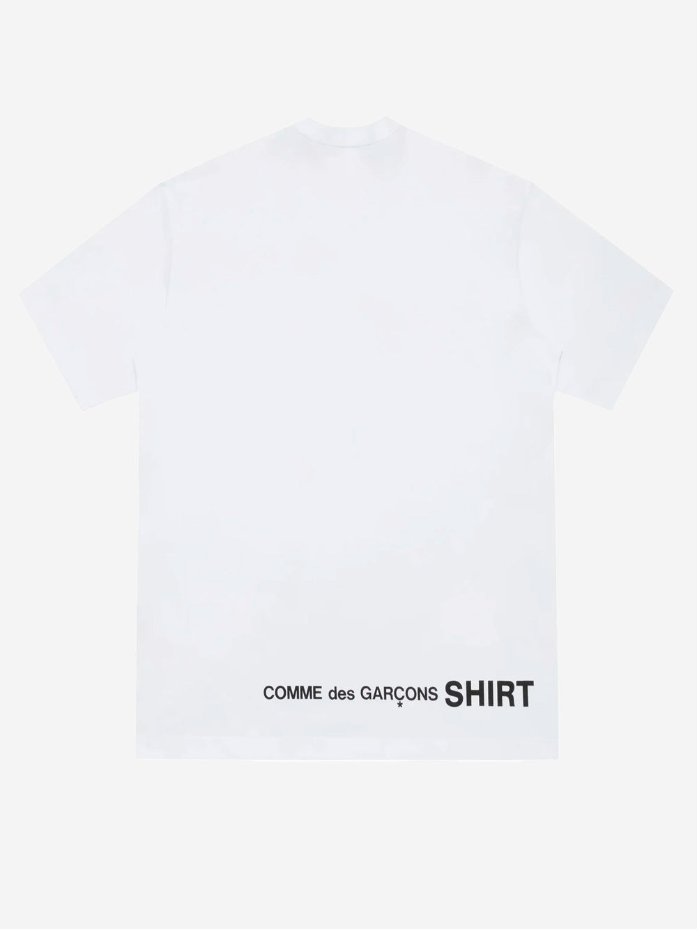 COMME DES GARCONS SHIRT T-shirt in jersey di cotone bianca con logo CDG sul retro Bianco Urbanstaroma