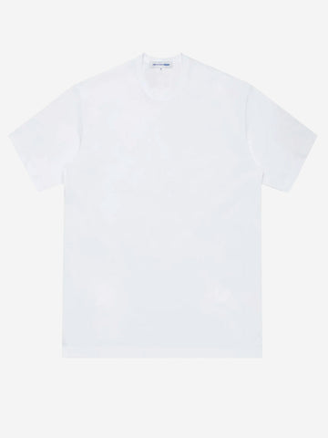 COMME DES GARCONS SHIRT T-shirt in jersey di cotone bianca con logo CDG sul retro Bianco
