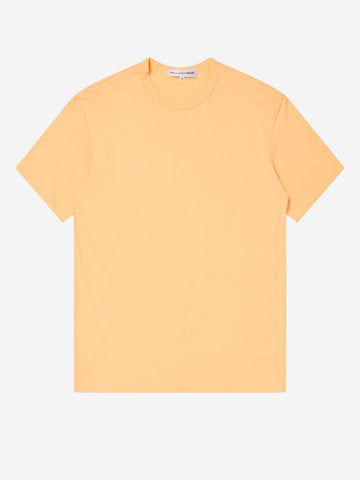 Orange cotton jersey T-shirt with CDG logo on the back