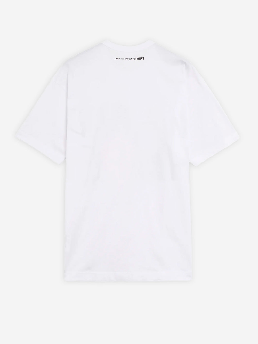 COMME DES GARCONS SHIRT T-shirt in jersey di cotone bianco con grafica 'World Hope' Bianco Urbanstaroma